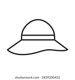 Hutlinie Stil Icon Design, Kleidercostume Accessoire Dekoration Uniform Objekt Saison und traditionelles Thema Vektorgrafik