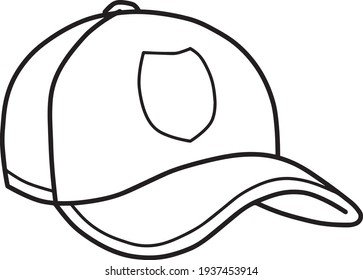 hat line vector illustration isolated on white background ,hat coloring book