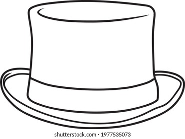 hat line vector illustration isolated on white background.