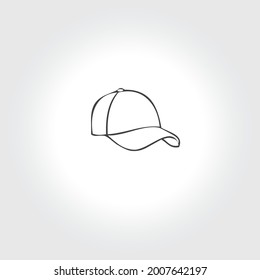 hat line vector illustration isolated on white background