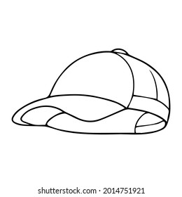 hat line vector illustration,isolated on white background,top view