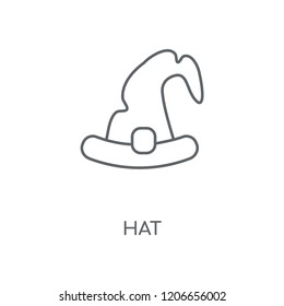 Hat linear icon. Hat concept stroke symbol design. Thin graphic elements vector illustration, outline pattern on a white background, eps 10.