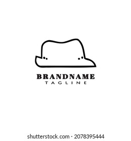 hat logo cartoon icon design template black modern isolated cute illustration