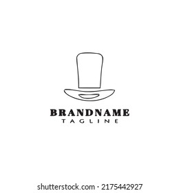 diseño de icono de caricatura del logotipo negro vector aislado moderno