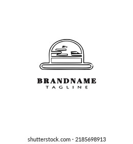 hat logo cartoon icon design template black modern isolated vector