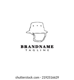 diseño de icono de caricatura del logotipo negro vector aislado moderno