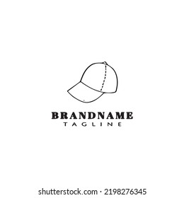 plantilla de diseño de iconos de dibujos animados del logotipo de sombrero ilustración vectorial aislada moderna