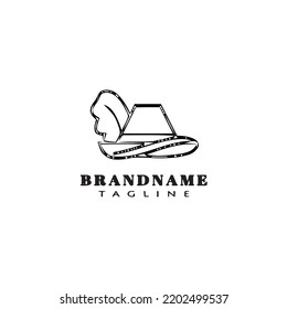 hat logo cartoon icon design template black modern isolated simple illustration