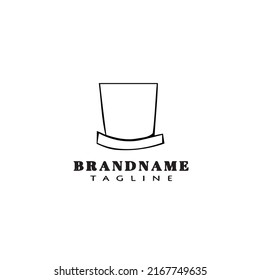 hat logo cartoon icon template black modern isolated vector illustration
