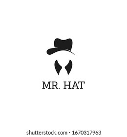 Hat logo concept template vector