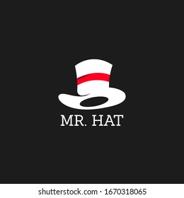 Hat logo concept template vector