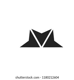 Hat logo creative design Black and white eps 10