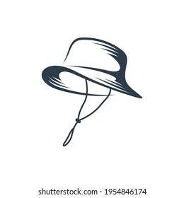 Hat logo design vector illustration, Creative Hat logo design concept template, symbols icons