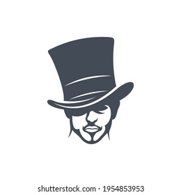 Hat logo design vector illustration, Creative Hat logo design concept template, symbols icons