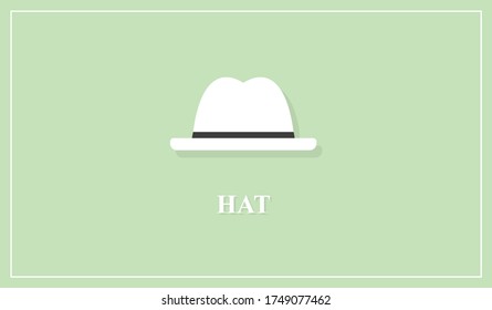 Hat logo label design. Classic cap signage. Vector illustration