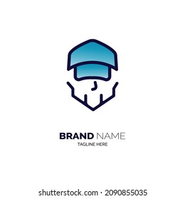 Hat logo template design for brand or company and other