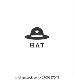 Hat logo template design in Vector illustration