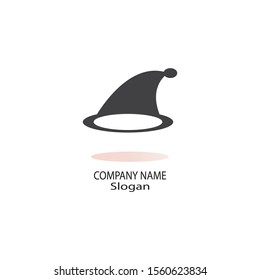 Hat logo template vector icon illustration