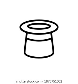 hat logo vector icon outline style with white background