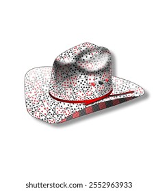 A hat made of multiple playing cards