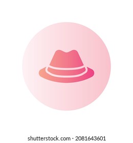 hat man gradient icon isolated on white background