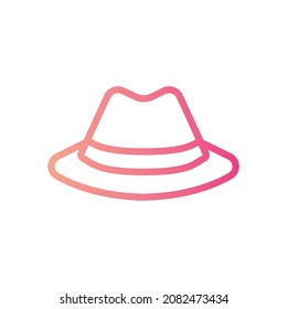 hat man gradient icon White Background