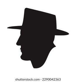 Hat Man Patch V65 Patch Streetwear, Urban Design White and Black Colors Patch Commercial Use