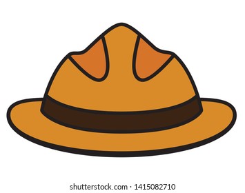 hat of men accessory on white background vector illustration