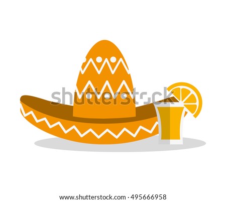 Hat of Mexican culture design