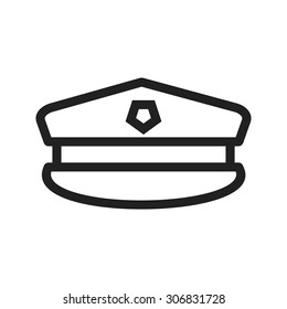 Hat, military, uniform icon vector image. Can also be used for military. Suitable for use on web apps, mobile apps and print media.