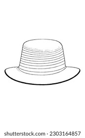 EPS vectoriales de línea mínima de sombrero