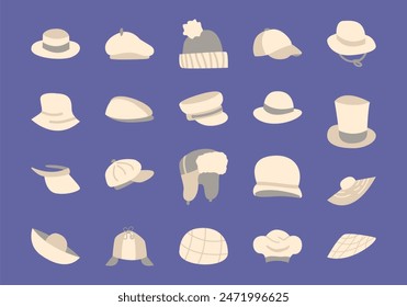 Hat Miscellaneous Cartoon Element Set