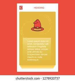 Hat  mobile vertical banner design design. Vector