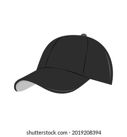 hat mockup from side view. Baseball hat vector illustration