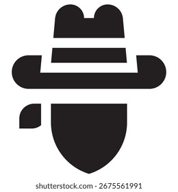 Hat Modern Vector Icon – Minimal Illustration Symbol Template for Web Mobile App UI Design