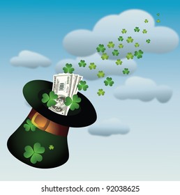 Hat with money for St. Patrick's Day