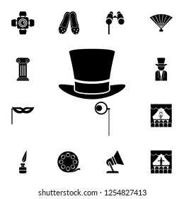 hat and monocle icon. Detailed set of theater icons. Premium graphic design. One of the collection icons for websites, web design, mobile app