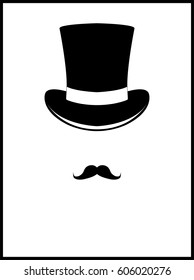 Hat with a mustache