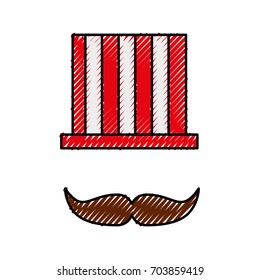 hat and mustache carnival man