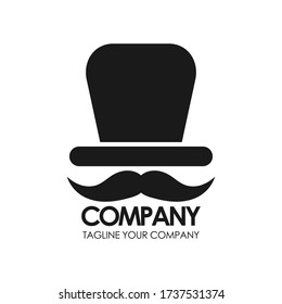 Hat Mustache Logo Vector Logo Stock Vector (Royalty Free) 1737531374 ...