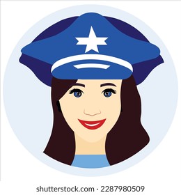 Hat nurse white and stethoscope-vector Artwork.