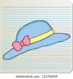 hat with on paper