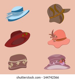 hat on a pink background