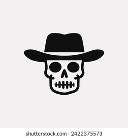 Hat on skull cinco icon - Simple Vector Illustration