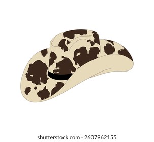 Сowboy hat on a white background. Cowgirl sticker.