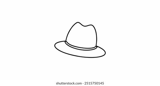 hat outline design for kids printable coloring book