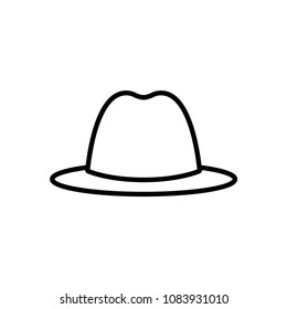 Hat outline icon illustration isolated vector sign symbol