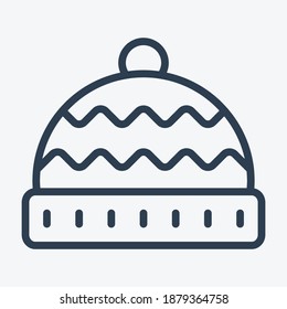 hat outline icon. suitable for use in applications, websites, social media, catalogue, brochures, etc. vector icon.