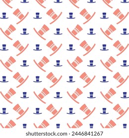 Hat outstanding trendy multicolor repeating pattern vector illustration design