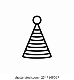 hat party carnival icon vector sign